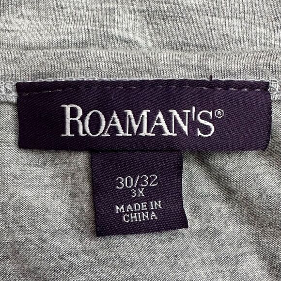 Roaman’s Gray Asymmetrical Knot Front Maxi Dress - Picture 9 of 12